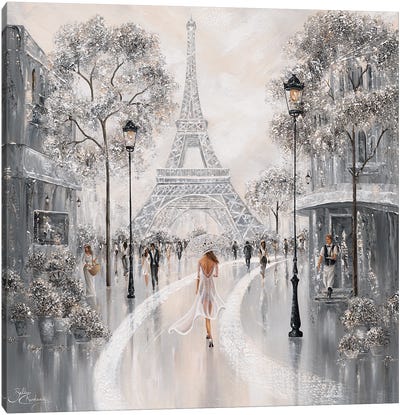 Eiffel Tower, Flair Of Paris - Square Canvas Art Print - Isabella Karolewicz