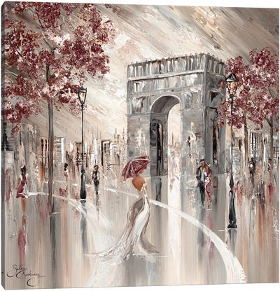 Elegant Paris - Square Canvas Art Print - Arc de Triomphe