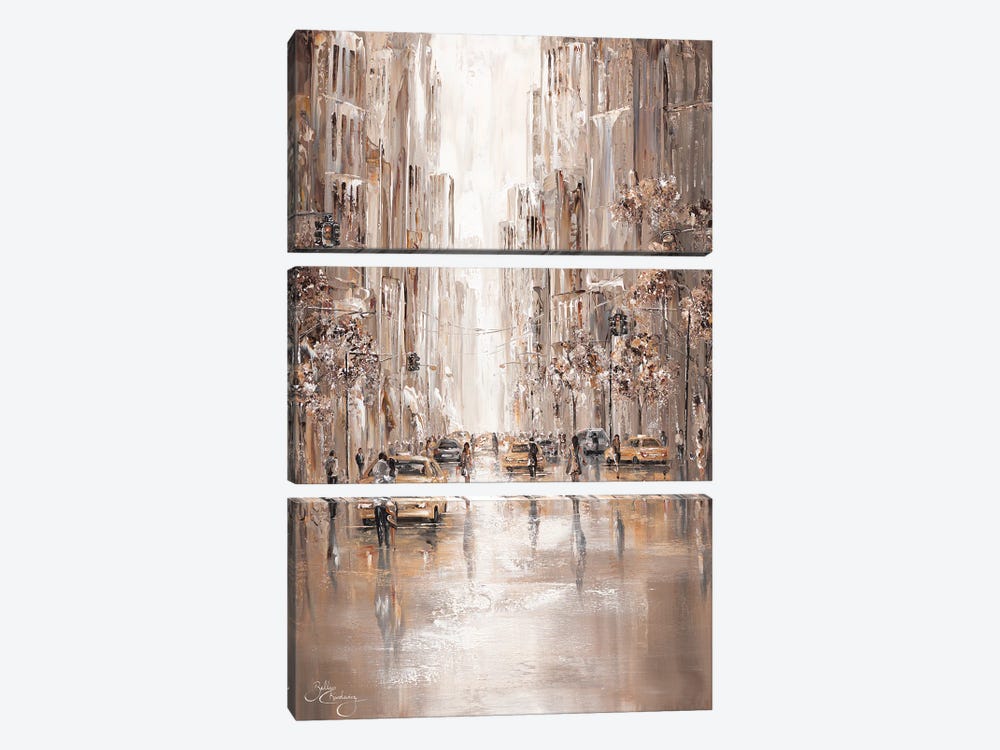 City Vibes, New York - Portrait by Isabella Karolewicz 3-piece Canvas Wall Art