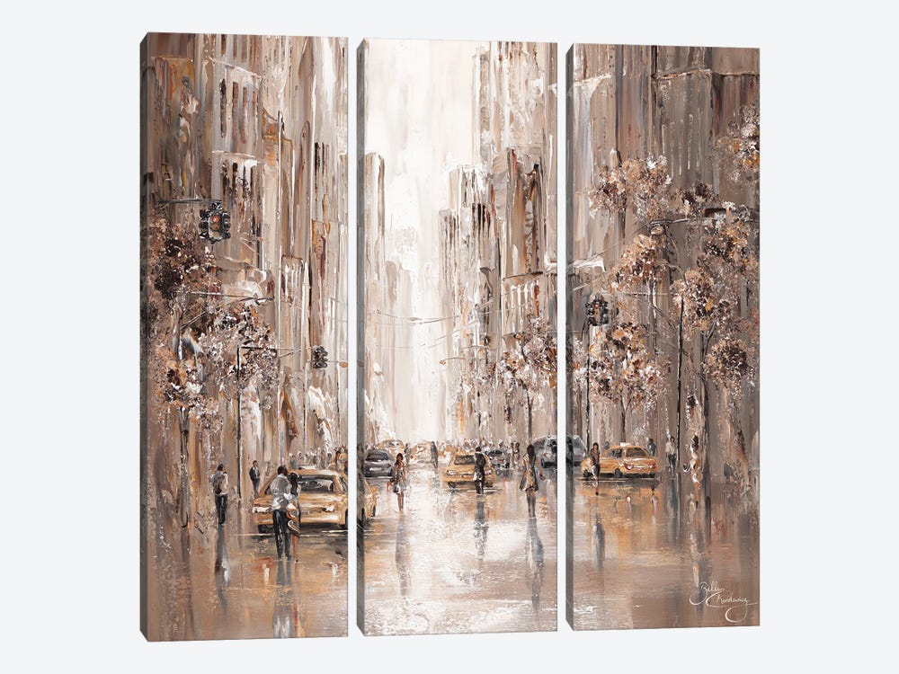 City Vibes, New York - Square by Isabella Karolewicz 3-piece Canvas Print