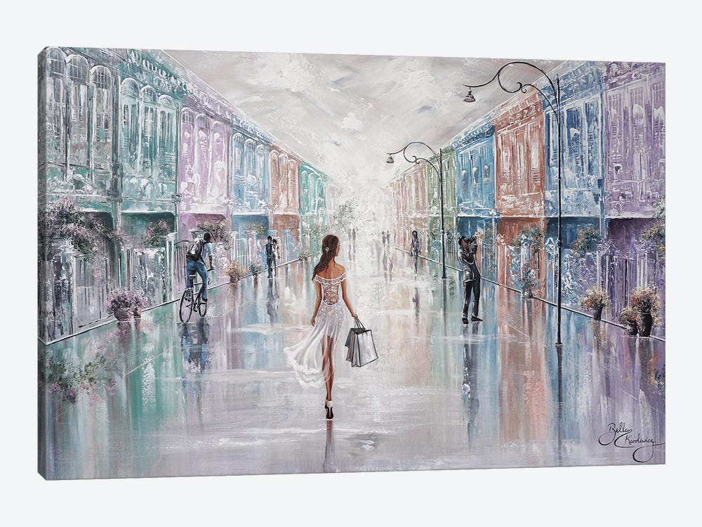 Architectural Gems, Singapore Shophouses - Landscape by Isabella Karolewicz 1-piece Canvas Art