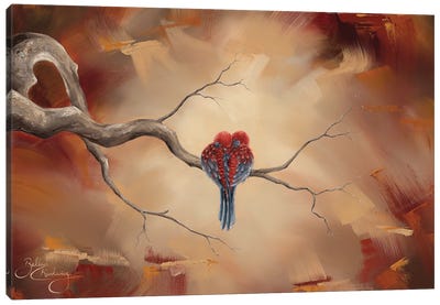 Twin Flame - Landscape Canvas Art Print - Heart Art