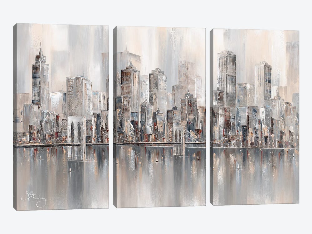 Illusions, New York Skyline II by Isabella Karolewicz 3-piece Canvas Art