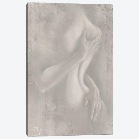 Emerge, Soft Grey - Portrait Canvas Print #IKW144} by Isabella Karolewicz Canvas Artwork