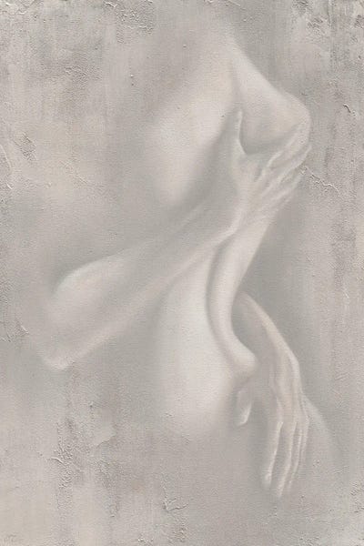 Medium: Emerge, Soft Grey - Portrait by Isabella Karolewicz