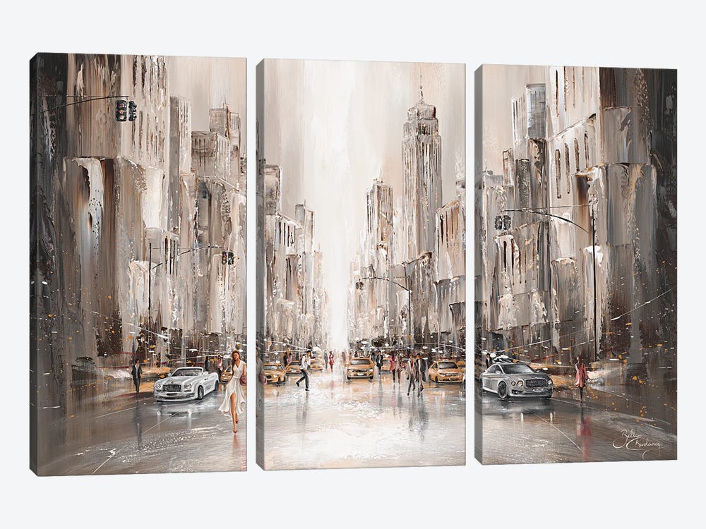 City Life, New York by Isabella Karolewicz 3-piece Canvas Art