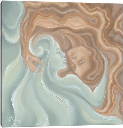Unity, Earth And Water - Square Canvas Art Print - Isabella Karolewicz