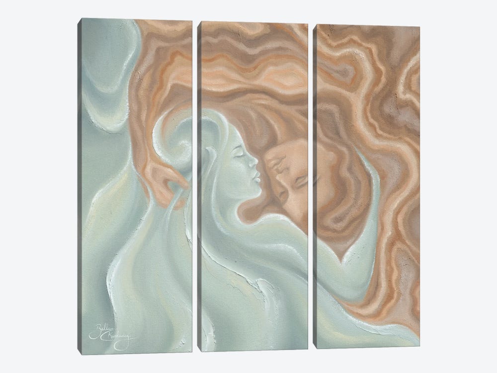 Unity, Earth And Water - Square by Isabella Karolewicz 3-piece Canvas Print