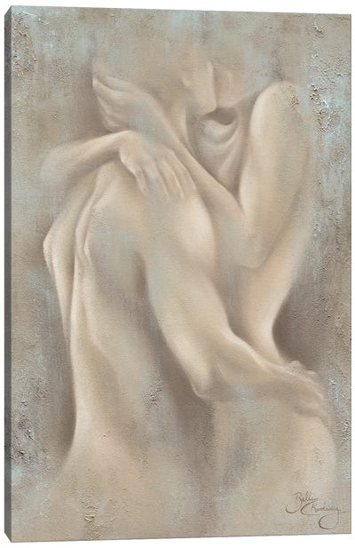 Ignite, Blue Hue - Portrait Canvas Art Print - Nude Art