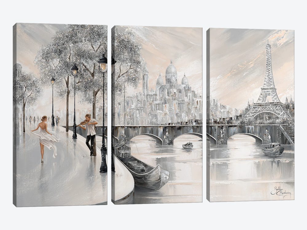 Captured By You, Paris Flair II by Isabella Karolewicz 3-piece Canvas Art