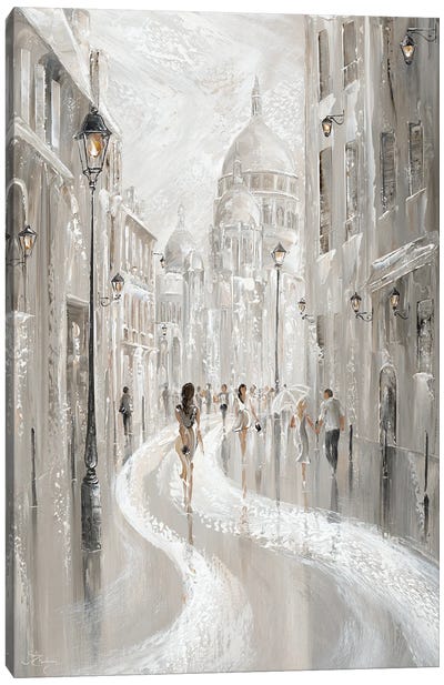 Monte Martre Streetscene, Paris Canvas Art Print - Isabella Karolewicz
