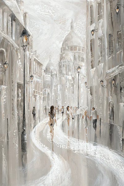 Isabella Karolewicz: Monte Martre Streetscene, Paris by Isabella Karolewicz