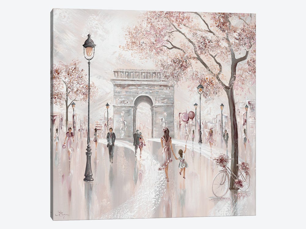 Arc De Triomphe, Paris Street Scene by Isabella Karolewicz 1-piece Canvas Print