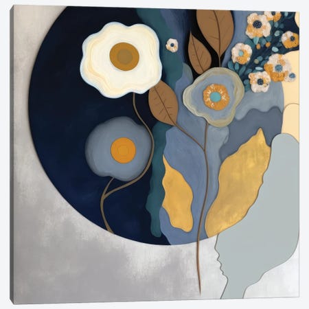 Modern Midnight Bloom I Canvas Print #IKW215} by Bella Eve Canvas Artwork