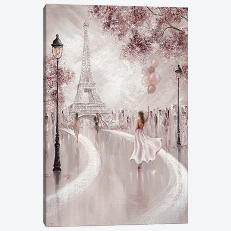 Blushed, Parisian Dreams Canvas Print #IKW218} by Isabella Karolewicz Canvas Print