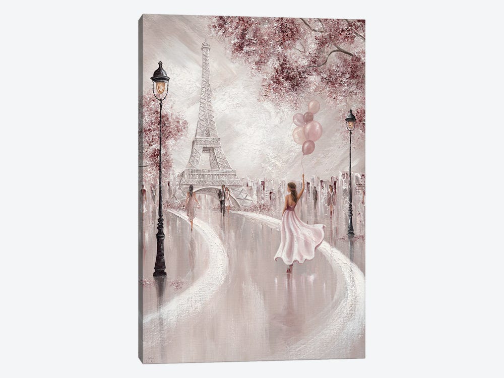 Blushed, Parisian Dreams by Isabella Karolewicz 1-piece Canvas Art Print