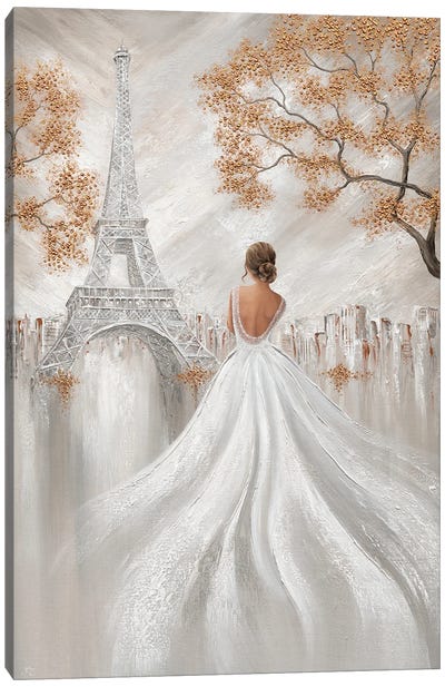 Eiffel Elegance, Paris Flair Canvas Art Print - Famous Buildings & Towers