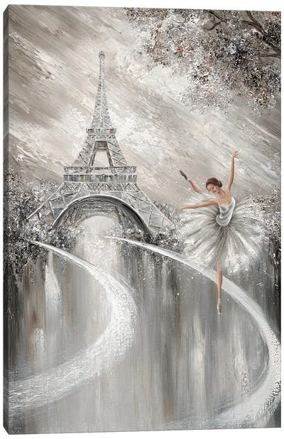Tutu Twirl, Paris Flair Canvas Art Print - The Eiffel Tower