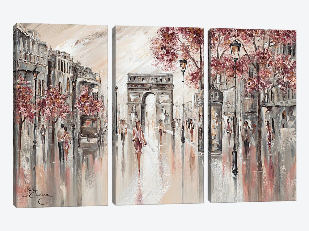Beautiful Paris by Isabella Karolewicz 3-piece Canvas Art Print