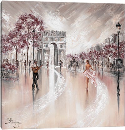 Vintage Flair, Paris II Canvas Art Print - Arc de Triomphe