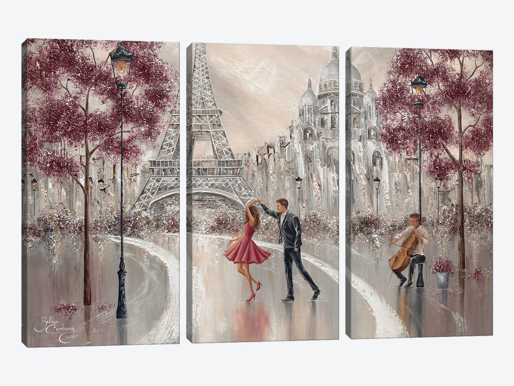 Twirl, Paris Dance by Isabella Karolewicz 3-piece Canvas Wall Art