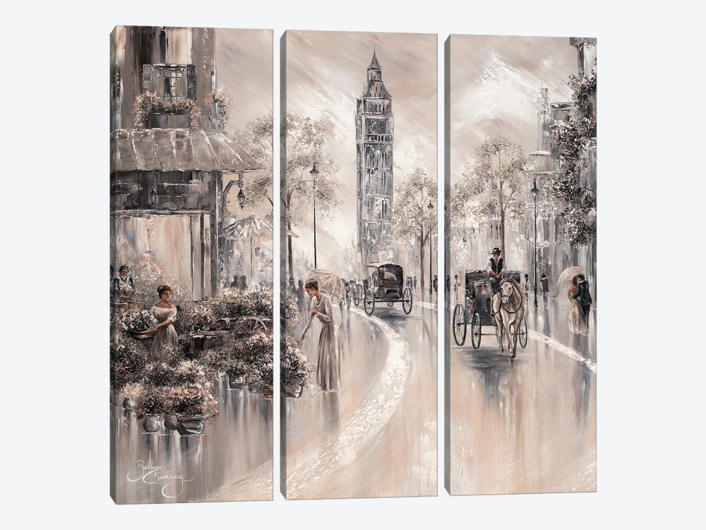 Timeless Scent, London II by Isabella Karolewicz 3-piece Canvas Wall Art