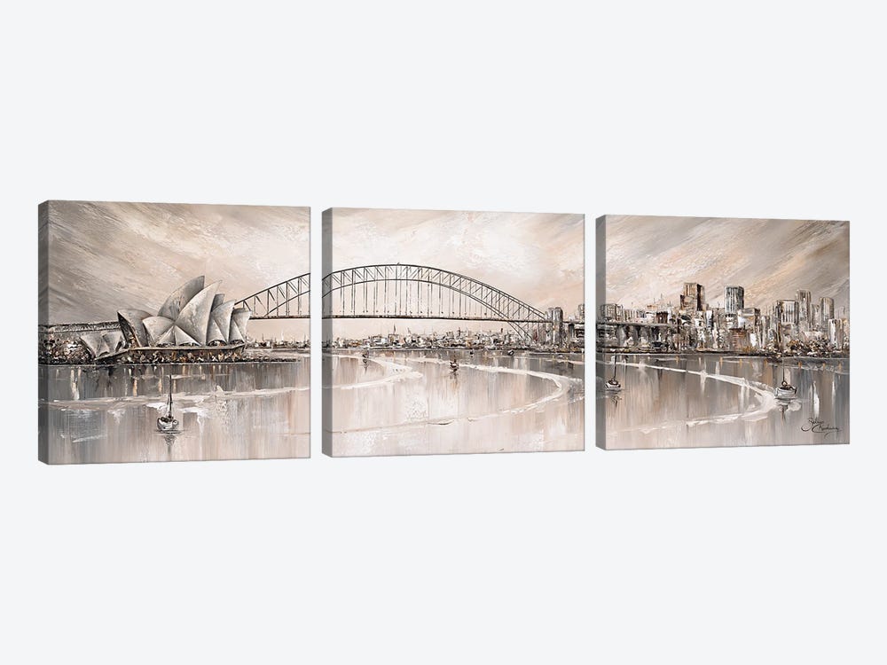 Sydney Skyline by Isabella Karolewicz 3-piece Canvas Wall Art