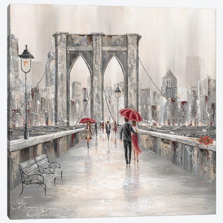 Roses, Brooklyn Bridge II Canvas Print #IKW52} by Isabella Karolewicz Canvas Print
