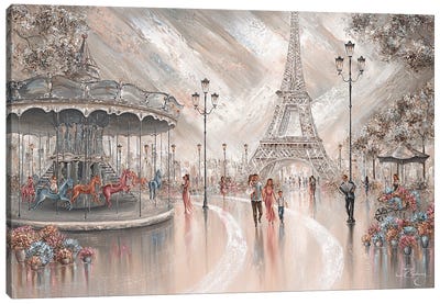Joy, Paris Flair Canvas Art Print - The Eiffel Tower