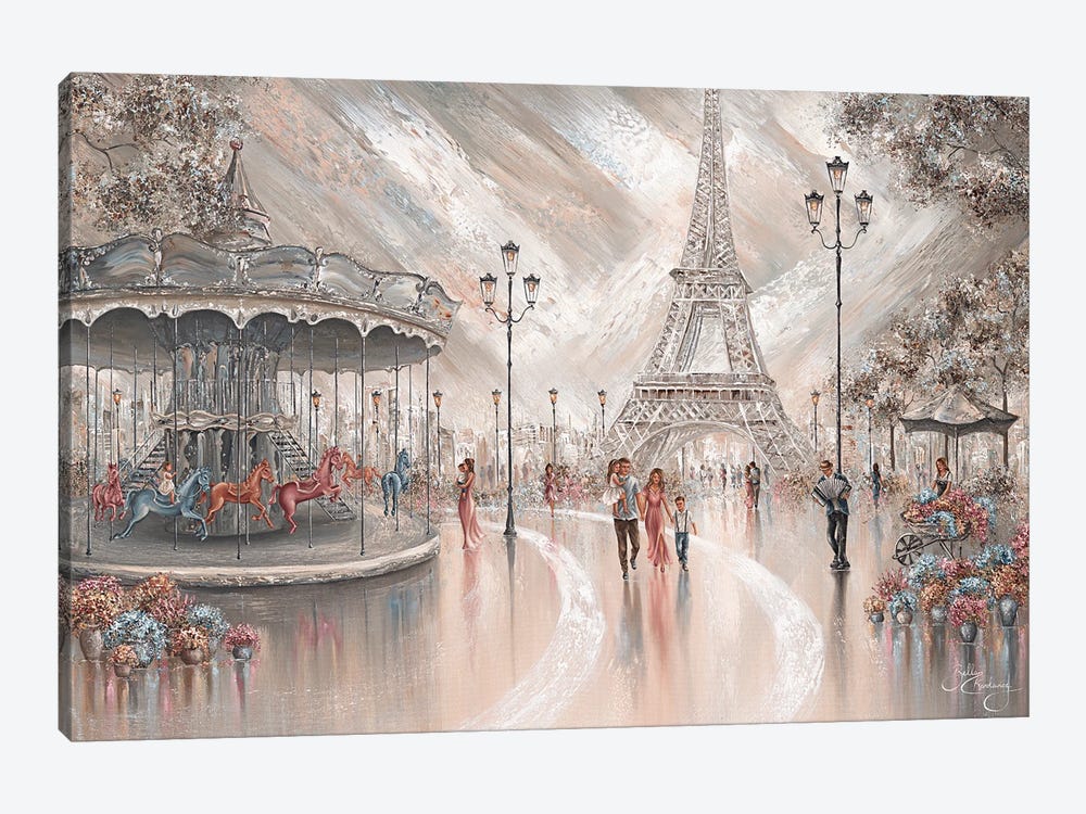 Joy, Paris Flair by Isabella Karolewicz 1-piece Canvas Wall Art