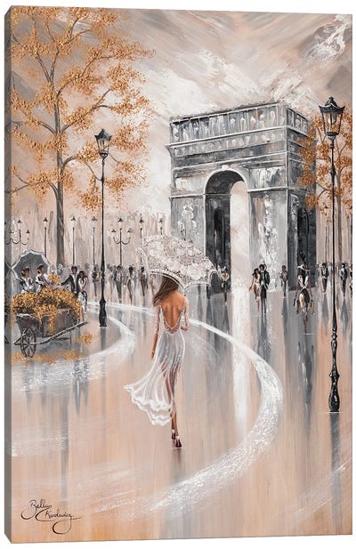 Paris Flair Canvas Art Print - Umbrella Art