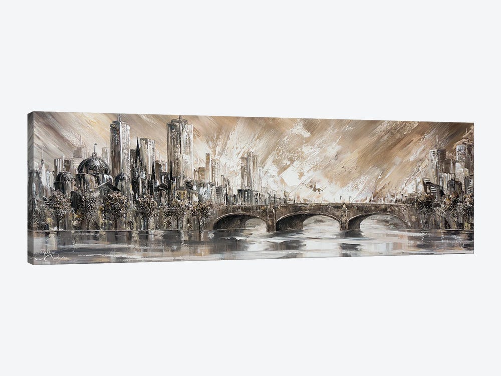 Melbourne Vibes, Princess Bridge by Isabella Karolewicz 1-piece Canvas Print
