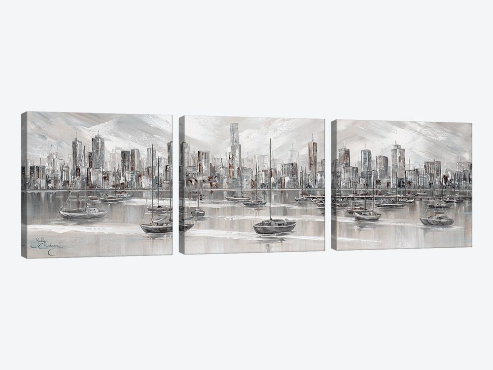 Melbourne City Skyline by Isabella Karolewicz 3-piece Canvas Artwork