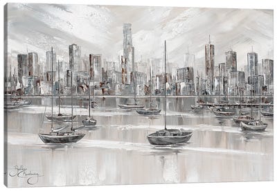 Melbourne City Skyline II Canvas Art Print - Isabella Karolewicz