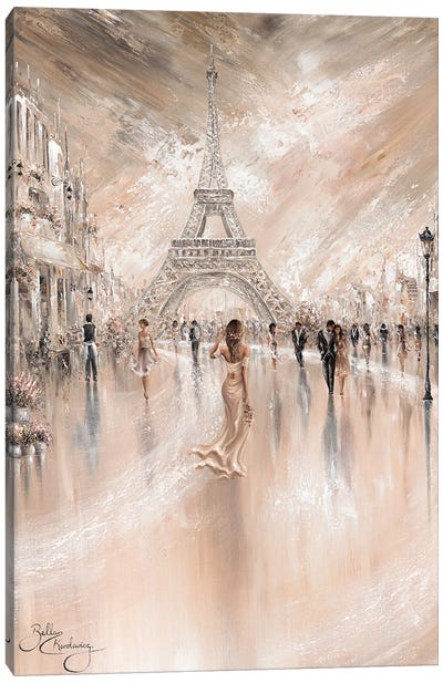 Harmony, Paris Flair - Portrait Canvas Art Print - Famous Buildings & Towers