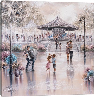 Happiness - Square Canvas Art Print - Amusement Parks