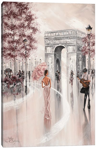Glimpse, Paris Flair - Portrait Canvas Art Print - Dress & Gown Art