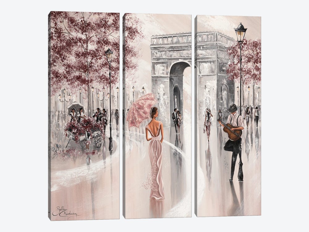 Glimpse, Paris Flair - Square by Isabella Karolewicz 3-piece Canvas Art Print