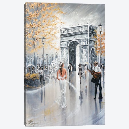 Glimpse, Paris - Portrait Canvas Print #IKW93} by Isabella Karolewicz Art Print