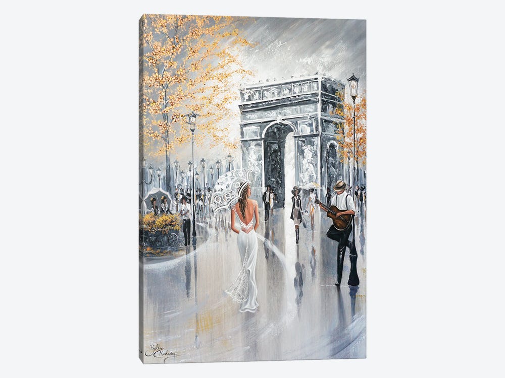 Glimpse, Paris - Portrait by Isabella Karolewicz 1-piece Canvas Wall Art