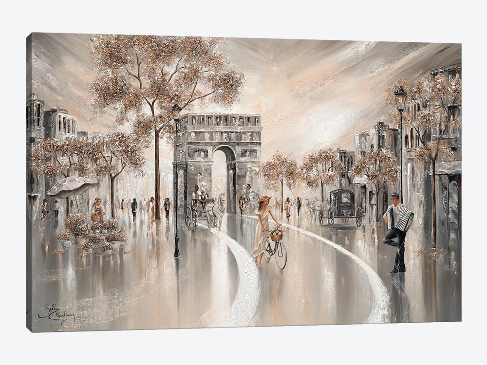 Golden Days, Paris - Landscape by Isabella Karolewicz 1-piece Canvas Print