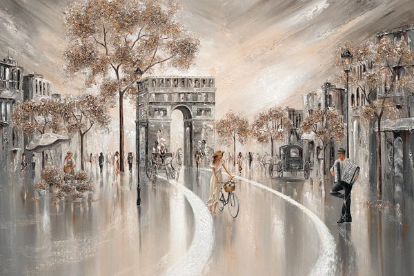 Streets: Golden Days, Paris - Landscape by Isabella Karolewicz