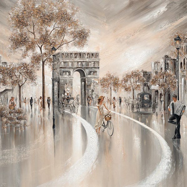 Streets: Golden Days, Paris - Square by Isabella Karolewicz