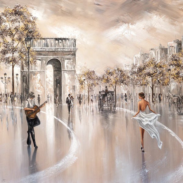 Golden Glimpse, Paris Flair - Square