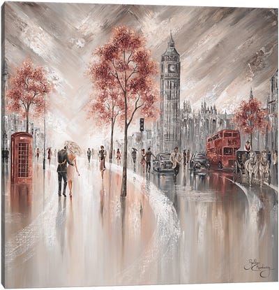 London Luxe III Canvas Art Print - Umbrella Art