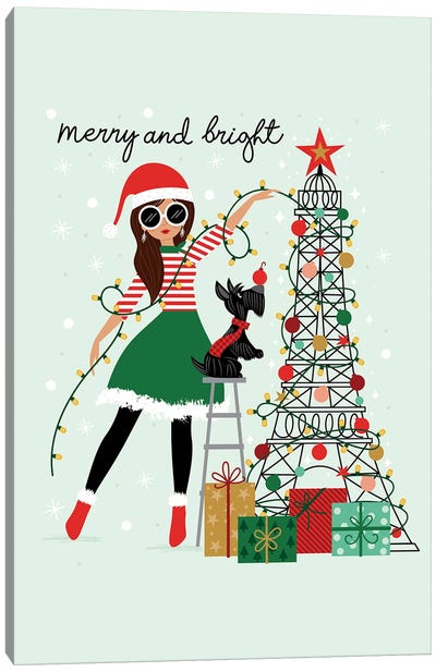 Merry and Bright Canvas Art Print - Seasonal Glam