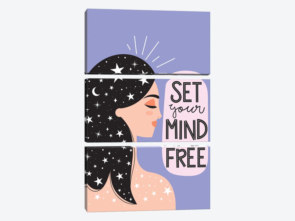 Set Your Mind Free by Ilis Aviles 3-piece Canvas Print