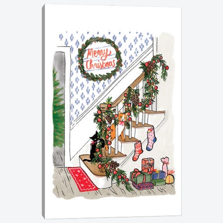 Merry Christmas Canvas Print #ILB1} by Ilaria Benedetti Canvas Print