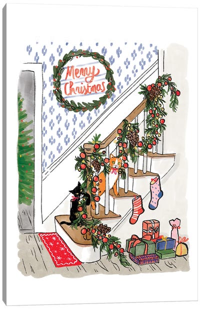 Merry Christmas Canvas Art Print - Naughty or Nice
