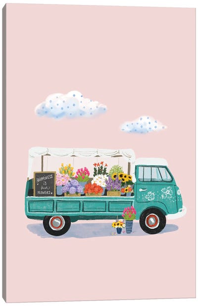 Flower Market I Canvas Art Print - Trucks